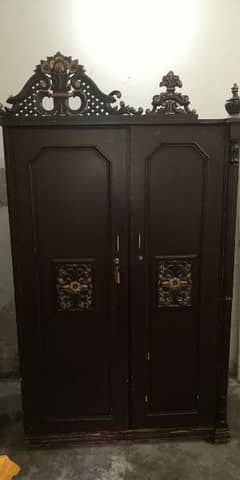 wooden 6 feet cupboard with 2 doors