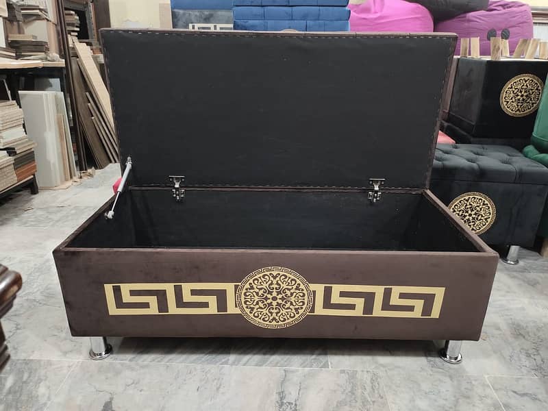 Ottoman Storage Box Puffy Stools 3