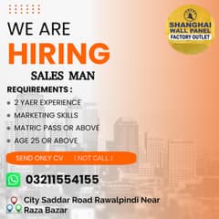 Salesman job in wall panel showroom