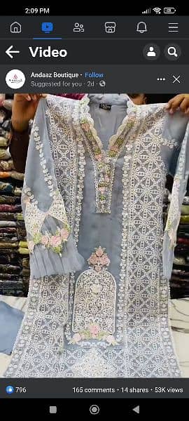 Wholesale price in Embroidery stich suits. . .  . Karachi sale 6