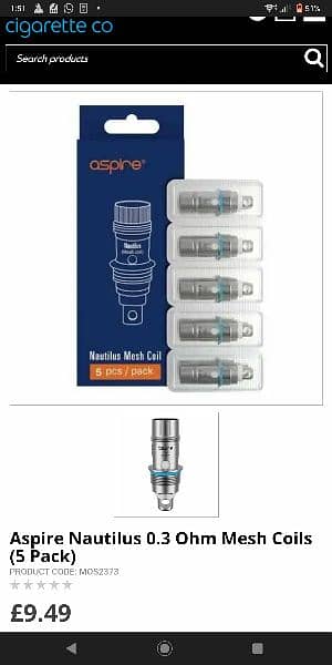 aspire imported coil 2