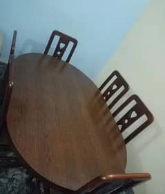 Dining table & six chairs