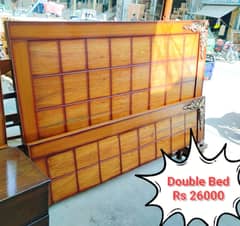 Double bed |Wooden bed | Poshish bed | Side table dressing |Furniture