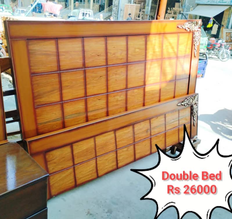 King size bed |Wooden bed |Poshish bed |Side table dressing |Furniture 13