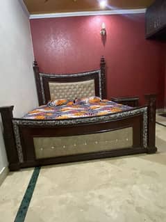 King Size Bed + Mattress + 2 side tables + Dressing