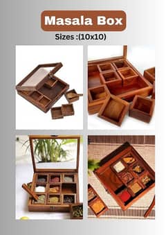 Wooden Masala Box