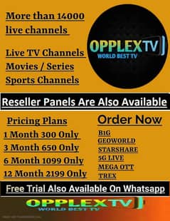 OPPLEX TV IPTV Live TV Channels / Android & Smart LED