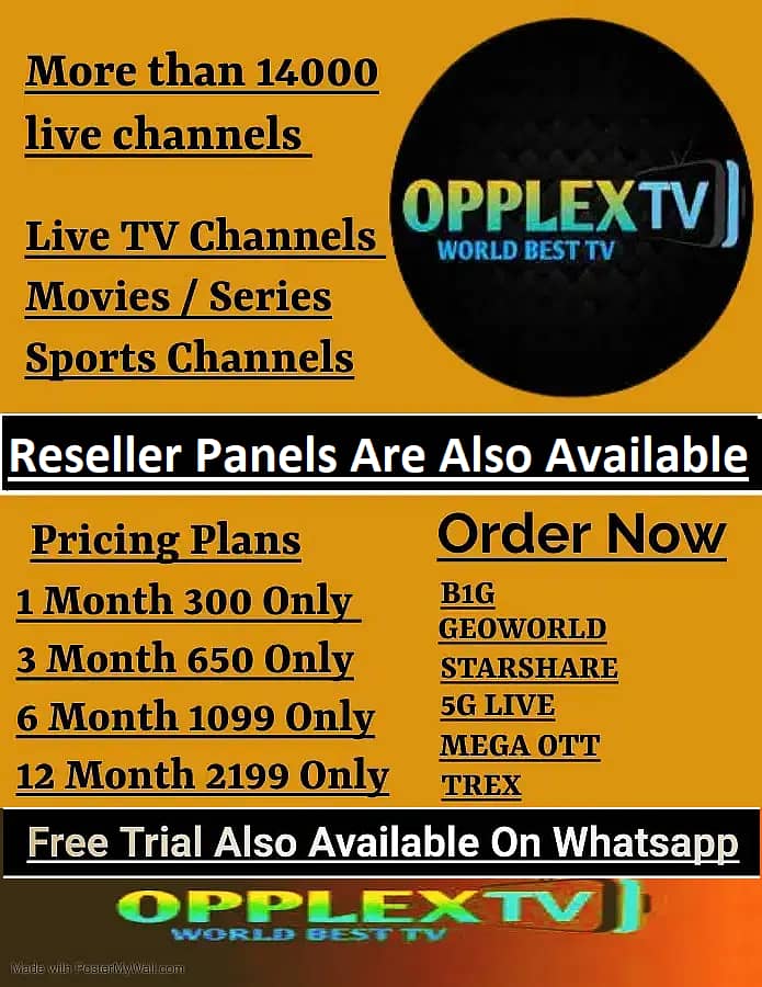 OPPLEX TV IPTV Live TV Channels / Android & Smart LED 0