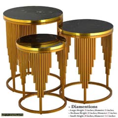 luxury nesting tables set 3 piece