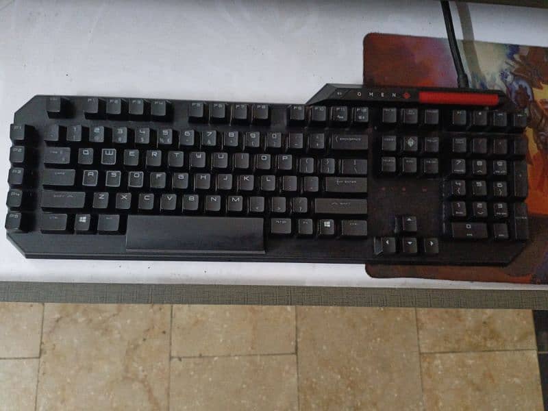 HP omen sequencer blue switch mechanical keyboard with free mouse pad 3