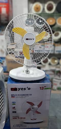 Rechargeable Pedestal Fan and Table Fan