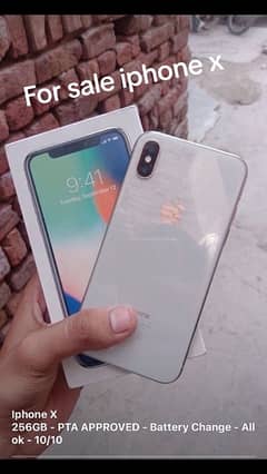 iPhone X PTA APPROVED 256 gb