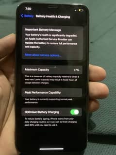 iPhone Xsmax non pta 64gb battery health 77% condition 9.8