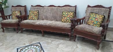 Pure Wooden 5 Seater Sofa