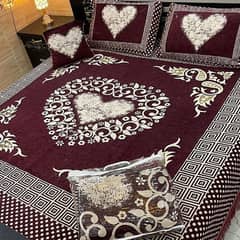 4 PC velvet Jacquard patchwork Double Bed Sheets