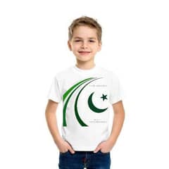 Boys stitched cotton print T-shirt