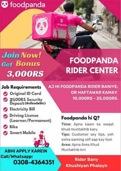 Foodpanda Rider in Lahore