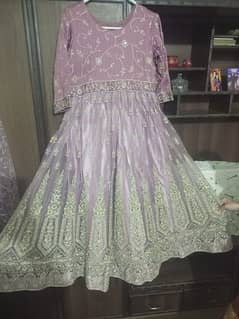 beautiful engagement dress in lavender colour