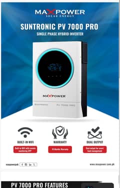 Maxpower Suntronic PV 7000 Pro 6KW Hybrid Inverter