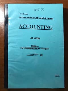 AS Level Accounting P2 Solved Topical Past Papers