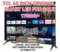 65 INCH ORIGINAL TCL SMART THIN LED