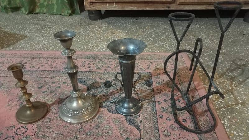 Antique Candle stands, different showpiece, Vase, candle holder 1