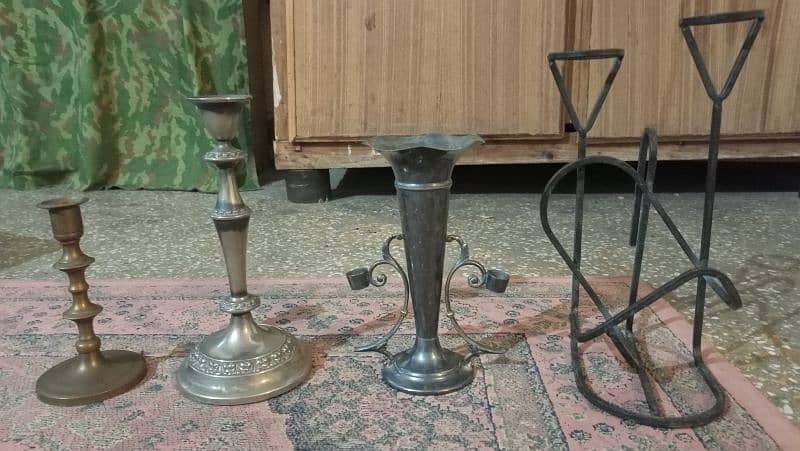 Antique Candle stands, different showpiece, Vase, candle holder 0