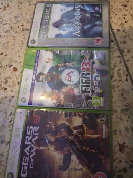 xbox 360 original games gear of war fifa and assasin creed 1