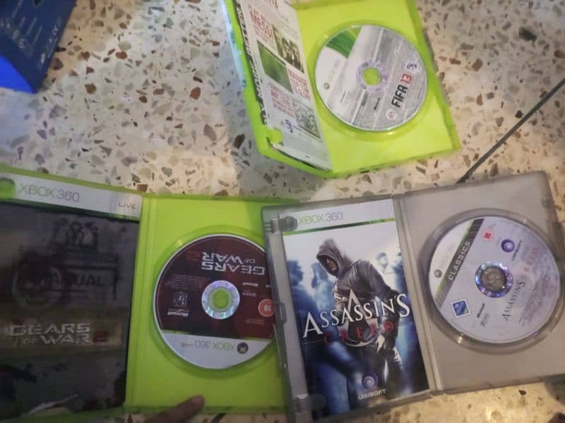 xbox 360 original games gear of war fifa and assasin creed 2