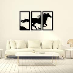 Three panel horse frame, wall decor