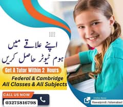 All Rwp/ISD Services, Home Tutor,Online,O/A level,IGCSE,ICS,FSC,Montes