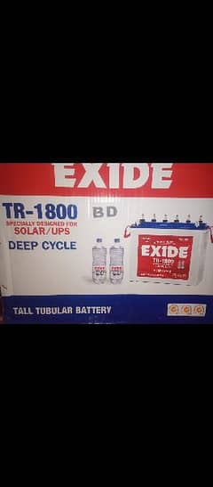 Exide Tall Tubular Battery TR 1500 TR 1800 tR 2500