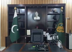 Indoor Pakistan flag , Digital printed Government Flag & Golden Pole
