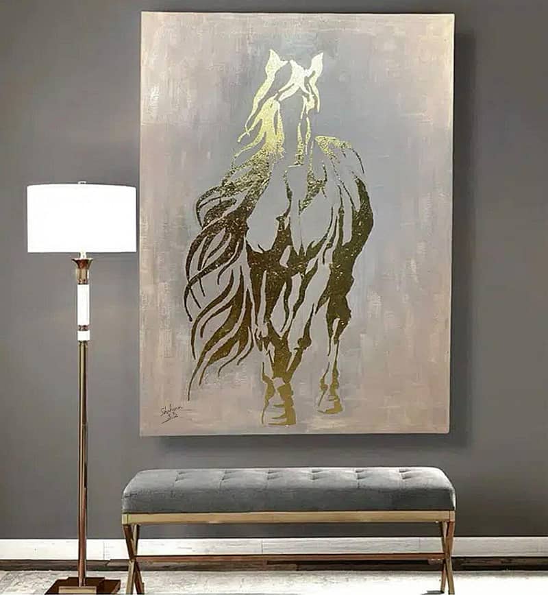 Handmade Painting | Horse Painting | Home Decor | Wall Decor 1