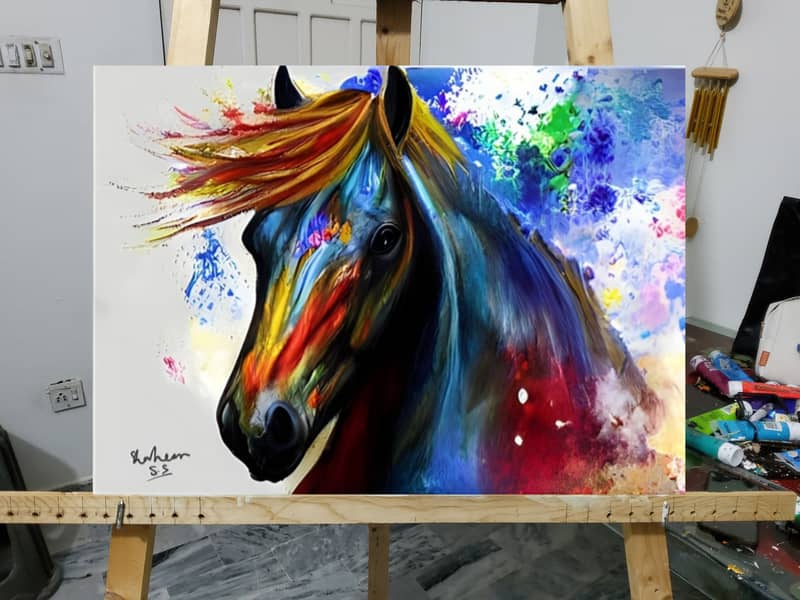 Handmade Painting | Horse Painting | Home Decor | Wall Decor 6