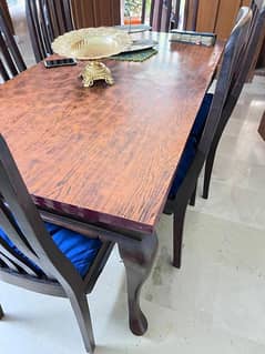 wooden dining table. .