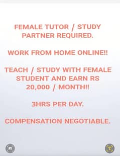 GET PAID TO STUDY ONLINE!! FEMALE USMLE PART 1 TUTOR / STUDY PARTNER