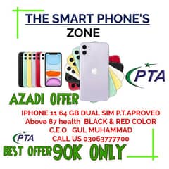 iphone 11 p. t. a aproved dual sim 10/9 conditions
