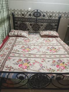 bed with chairs and side tables urgent sale