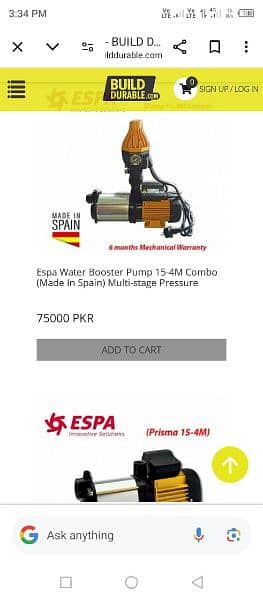 pressure pump espa 3