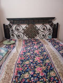 iron bed with mattress