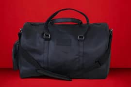 black duffle bag