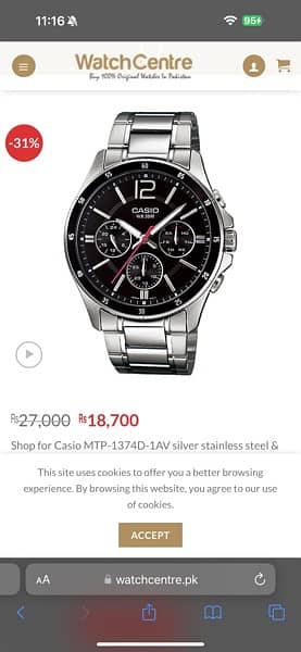 casio original watch brand new 2