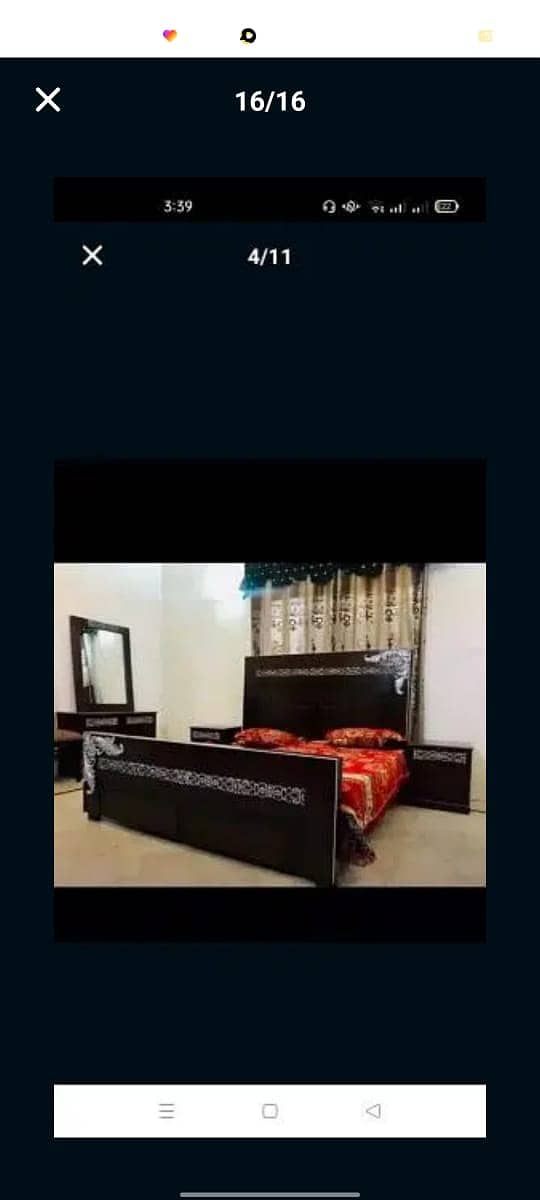 Single bed/King size bed/Dressing table/Bed set/Wooden bed/Furniture 6