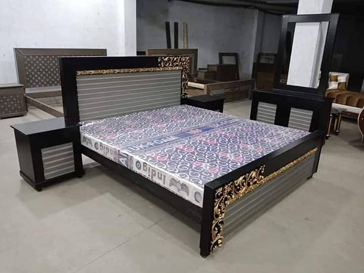 Single bed/King size bed/Dressing table/Bed set/Wooden bed/Furniture 12