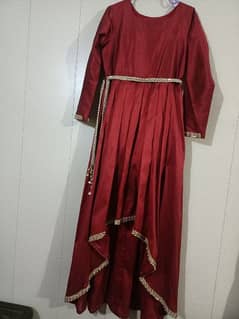 Maroon tail gown