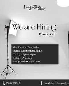 Female Staf Required