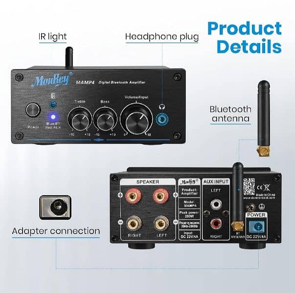 Bluetooth Amplifier 200w 2