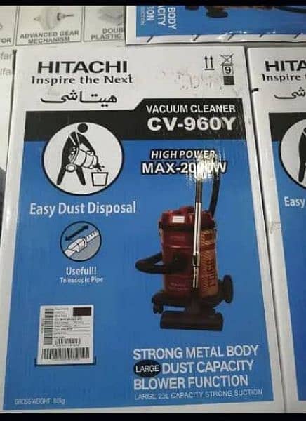 New) Hitachi High Power Vacuum Cleaner - 21 Liter Dust Capacity 3