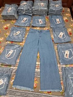 Jeans/Women's Jeans/Wide leg Jeans/Women LightBlue jean Export Quality